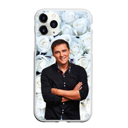 Чехол для iPhone 11 Pro Max матовый Шатунов на фоне роз