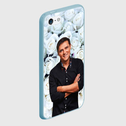 Чехол для iPhone 5/5S матовый Шатунов на фоне роз - фото 2