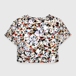 Женская футболка Crop-top 3D Опоссумы