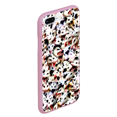 Чехол для iPhone 7Plus/8 Plus матовый Опоссумы, цвет розовый - фото 3