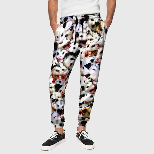 Мужские брюки 3D Опоссумы, цвет 3D печать - фото 4