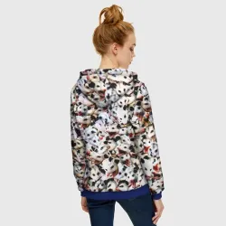 Женская толстовка 3D на молнии Опоссумы - фото 2