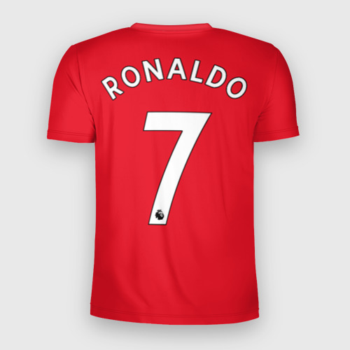 Мужская футболка 3D Slim с принтом Криштиану Роналду Манчестер Юнайтед форма 2022/2023, вид сзади #1