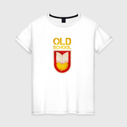 Женская футболка хлопок Old School emblem
