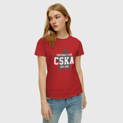 Женская футболка хлопок ЦСКА Москва Звезда - фото 2
