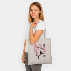 Шоппер BioNature Котик на ветке сакуры - фото 2