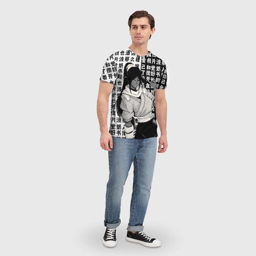 Мужская футболка 3D с принтом Йоруичи Шихоин - Блич, вид сбоку #3