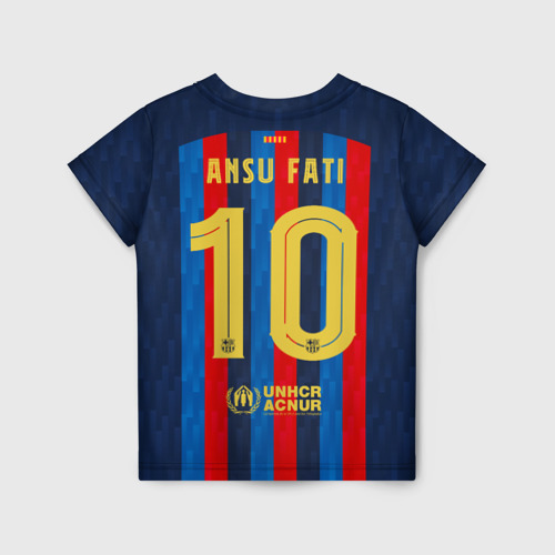 Детская футболка 3D Фати Барселона форма 2022-2023, цвет 3D печать - фото 2