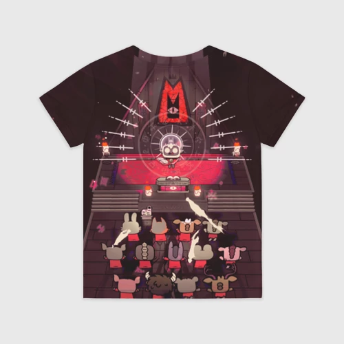 Детская футболка 3D с принтом Cult of the Lamb - Обряд, вид сзади #1