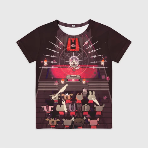 Детская футболка 3D с принтом Cult of the Lamb - Обряд, вид спереди #2