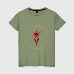 Женская футболка хлопок Final Fantasy XIV Dark Knight
