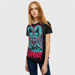 Женская футболка 3D Slipknot demon - фото 2