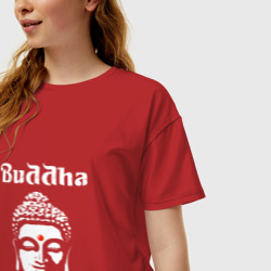 Женская футболка хлопок Oversize Buddha - фото 2