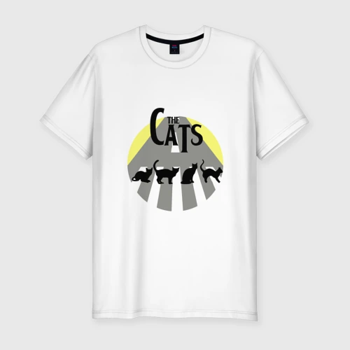 Мужская футболка хлопок Slim The Cats