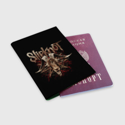 Обложка для паспорта матовая кожа Slipknot - third eye goat - фото 2