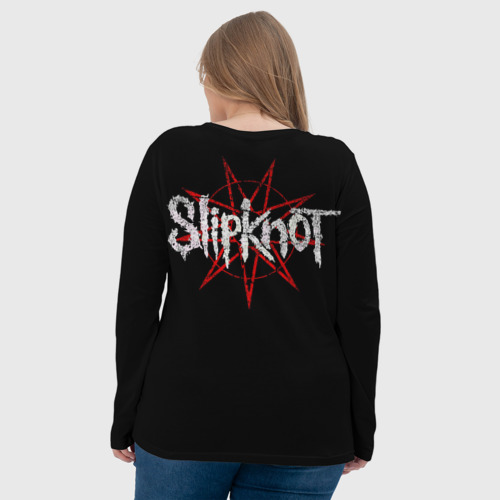 Женский лонгслив 3D Slipknot - third eye goat, цвет 3D печать - фото 7