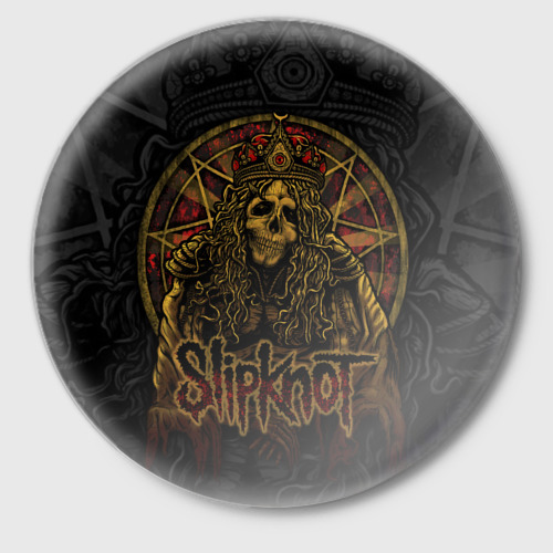 Значок Slipknot - death, цвет белый