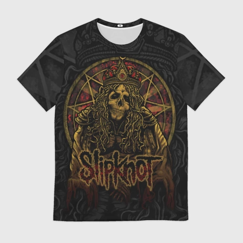 Мужская футболка 3D с принтом Slipknot - death, вид спереди #2