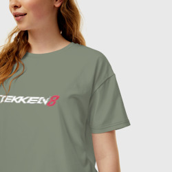 Женская футболка хлопок Oversize Tekken 8 - логотип - фото 2