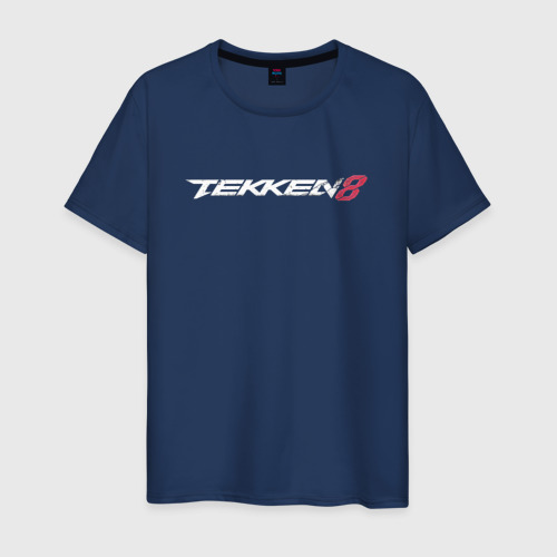 Мужская футболка из хлопка с принтом Tekken 8 - логотип, вид спереди №1