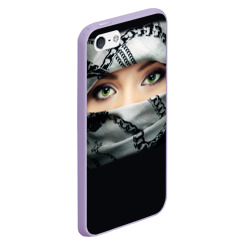 Чехол для iPhone 5/5S матовый Зеленоглазая девушка в хиджабе - фото 2