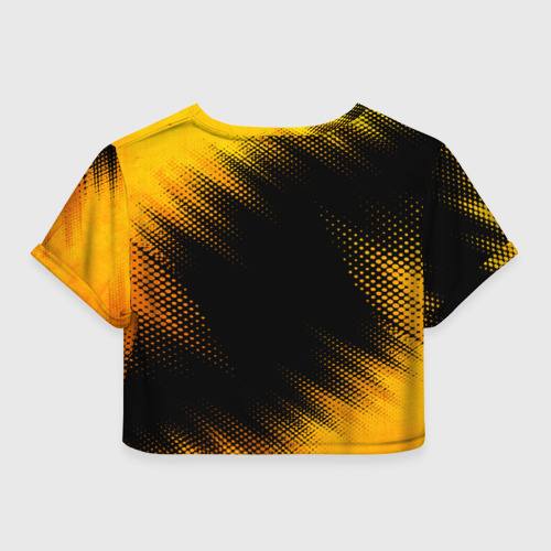 Женская футболка Crop-top 3D Blue Exorcist - gold gradient - фото 2