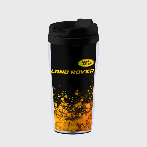 Термокружка-непроливайка Land Rover - gold gradient: символ сверху