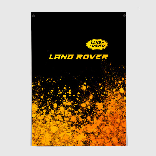 Постер Land Rover - gold gradient: символ сверху