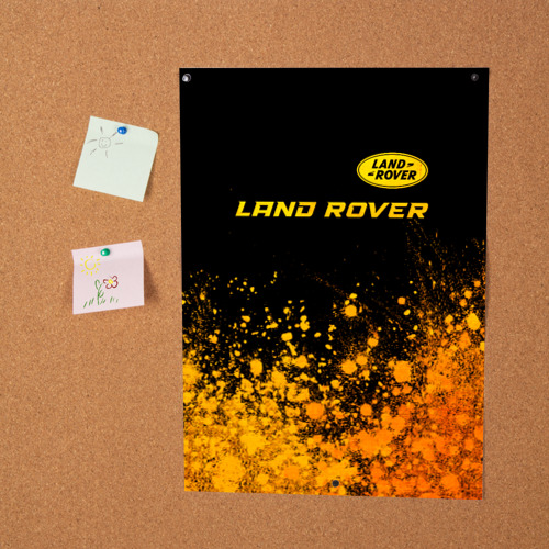 Постер Land Rover - gold gradient: символ сверху - фото 2