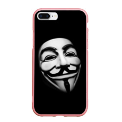 Чехол для iPhone 7Plus/8 Plus матовый Маска Анонимуса - Гай Фокс