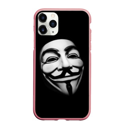 Чехол для iPhone 11 Pro Max матовый Маска Анонимуса - Гай Фокс