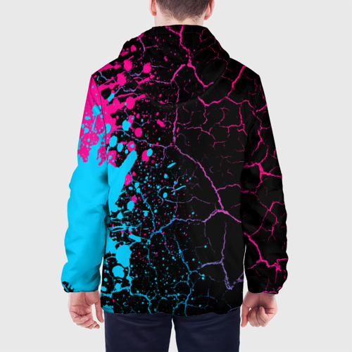 Мужская куртка 3D Three Days Grace - neon gradient: по-вертикали, цвет 3D печать - фото 5