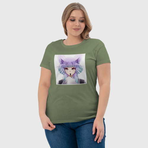 Женская футболка хлопок Корделия арт, цвет авокадо - фото 6