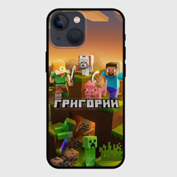 Чехол для iPhone 13 mini Григорий Minecraft