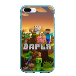 Чехол для iPhone 7Plus/8 Plus матовый Дарья Minecraft