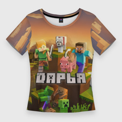 Женская футболка 3D Slim Дарья Minecraft
