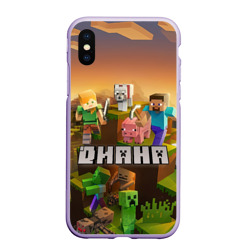 Чехол для iPhone XS Max матовый Диана Minecraft