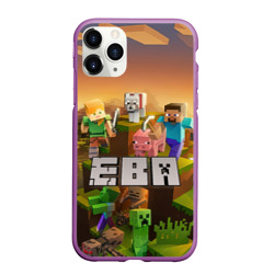 Чехол для iPhone 11 Pro Max матовый Ева Minecraft