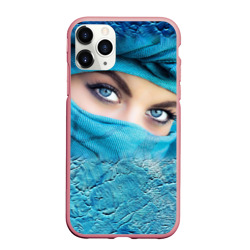 Чехол для iPhone 11 Pro Max матовый Синеглазая девушка в хиджабе