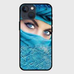 Чехол для iPhone 13 mini Синеглазая девушка в хиджабе
