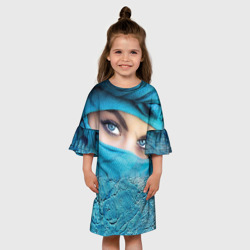 Детское платье 3D Синеглазая девушка в хиджабе - фото 2