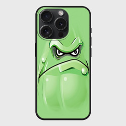 Чехол силиконовый для Apple iPhone 15 Pro матовый Plants vs Zombies - Кабачок