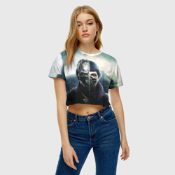Женская футболка Crop-top 3D Dishonored - Эмили Колдуин - фото 2