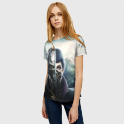 Женская футболка 3D Dishonored - Эмили Колдуин - фото 2