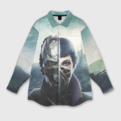 Женская рубашка oversize 3D Dishonored - Эмили Колдуин