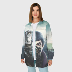 Женская рубашка oversize 3D Dishonored - Эмили Колдуин - фото 2