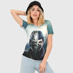 Женская футболка 3D Slim Dishonored - Эмили Колдуин - фото 2