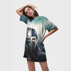 Платье-футболка 3D Dishonored - Эмили Колдуин - фото 2