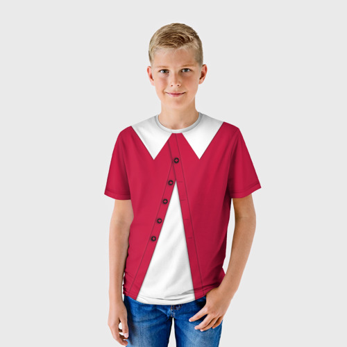 Детская футболка 3D Новогодний костюм Буратино Красная курточка, цвет 3D печать - фото 3