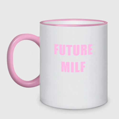 Кружка двухцветная Future MILF, цвет Кант розовый